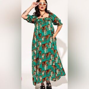 Dressed in LALA tiger print dress size XL